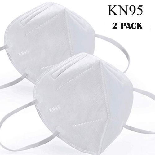 KN95 Respirator Face Mask 2-Pack (WHITE)